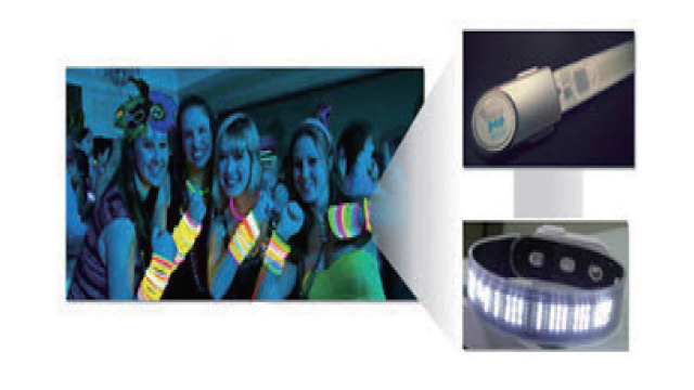 문화컨텐츠서비스 제공가능한 LED WEARABLE 기기 이미지