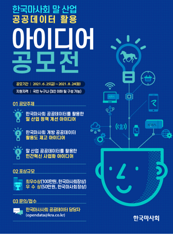 한국마사회 말 산업 공공데이터 활용 공모전